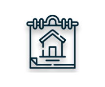 Icon für Bauleitung und Qualitätssicherung auf der Baustelle.